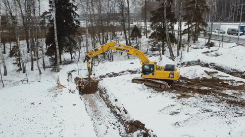 Гидровращатель Delta RD80 на строительстве очистных сооружений