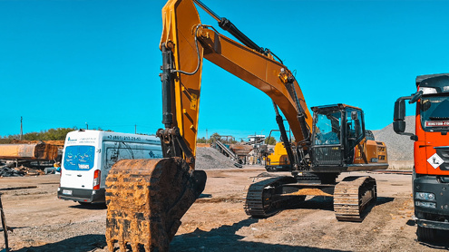 Delta FX-35S на добыче щебня в Волгоградской области