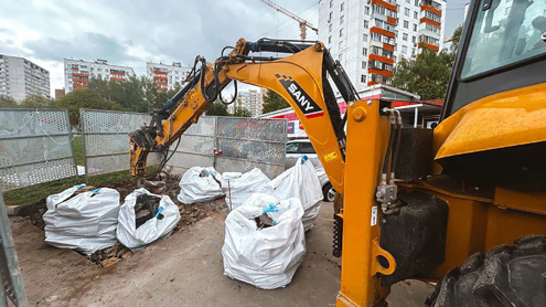 Благоустройство столицы проходит с участием гидромолота Delta F5 Open