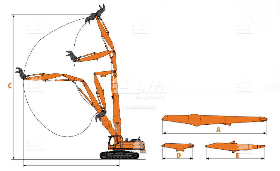 Удлиненное рабочее оборудование High Reach Demolition HRD 85-32 картинка 11089